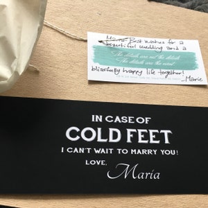 Cold Feet Personalized Bride Gift to Groom // Label and Groom | Etsy