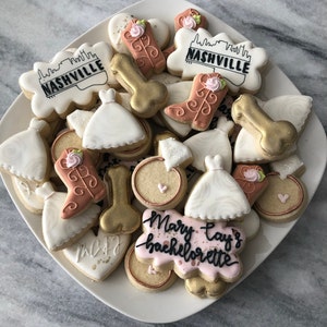 Let S Flamingle Bachelorette Party Sugar Cookies Etsy