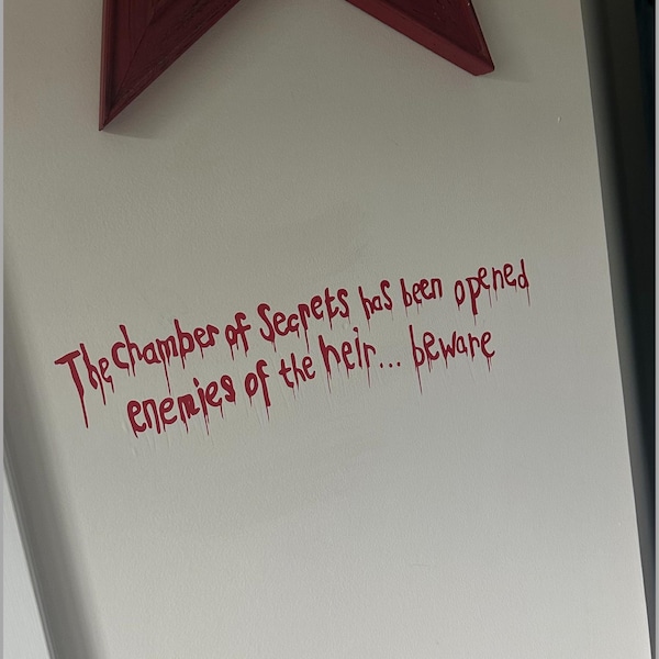 The Chamber of Secrets Has Been Opened Wall Decal Vinyl Sticker Wizard ...