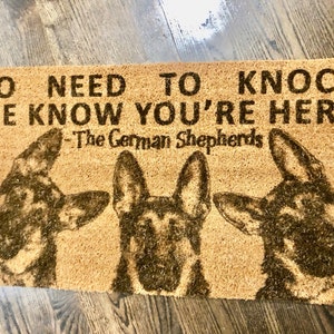 To Knock German Shepherd Welcome Mat Absorbing Mat The S Door Mat