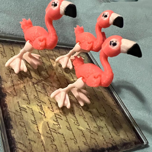 Mini Flamingo Mini Flamingo Decor 66pcs Luminous Resin Animals, 6 Styles Resin ...