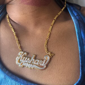 Name Necklace | Double Name Plate | Name Plate | Nameplate Name Necklace | Double Name Plate | Name Plate | Nameplate