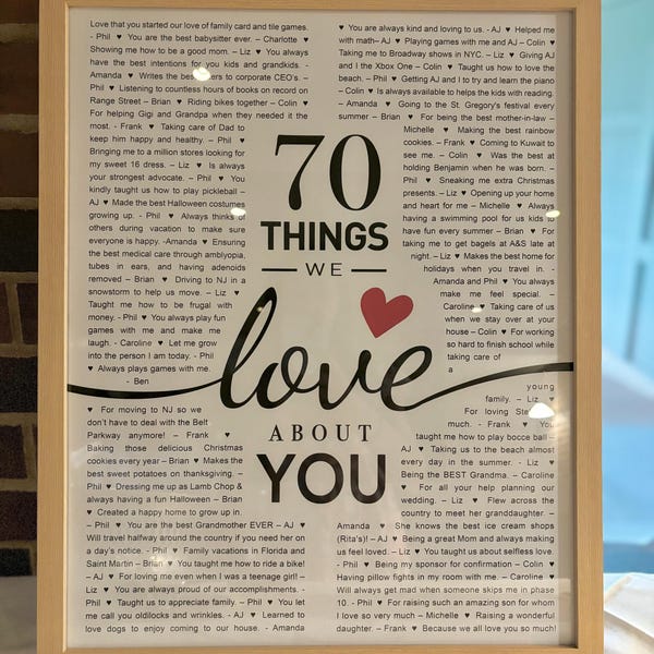 50 Gründe, dass wir dich lieben, Geschenk zum 50. Geburtstag, 50 Dinge