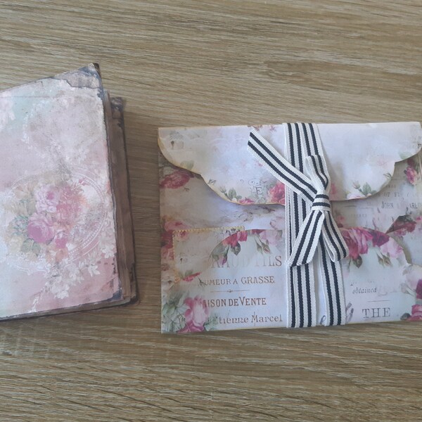 Vintage Roses Folio Folder Journal Wallet / Collage Sheets Digital ...