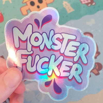 Monster Fucker Holographic Sticker - Etsy