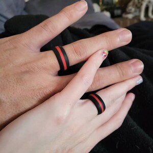 Firefighter silicone wedding rings outlet