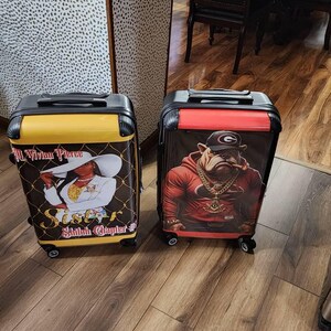 Personalized Omega Psi Phi 1911 Suitcase - Stylish Luggage for Travelers, Graduations, Vacations, Gifts, Fraternity - Unique Design