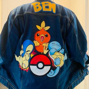 Pokemon Custom Denim Jacket Baby/toddler/kids - Pokemon Gift for