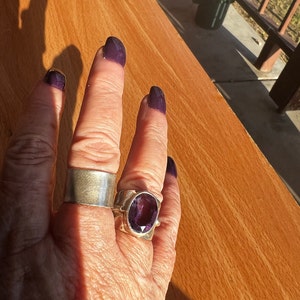 Natural Amethyst Ring 925 Sterling Silver Ring Handmade - Etsy