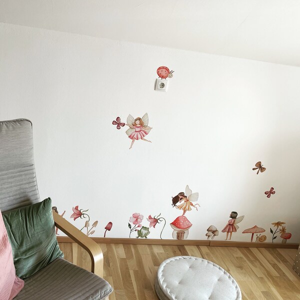 Fairy Wall Stickers, Fairy Garden Wall Decals, Fairy Wall Decal - Fable ...