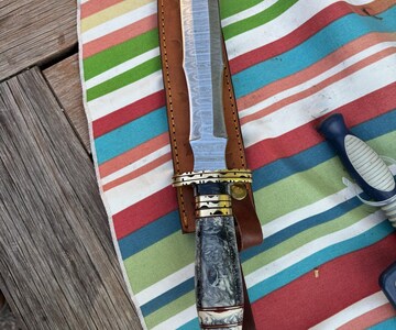 Hand forged Thorfinn dagger, Anime Vinland Saga Hunting Knife, Birthday gifts for friends buddy, Gifts for anime lovers husband men brother