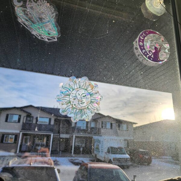 Celestial Cat Window Suncatcher Sticker – Astrology Kitty Decal – Sun ...