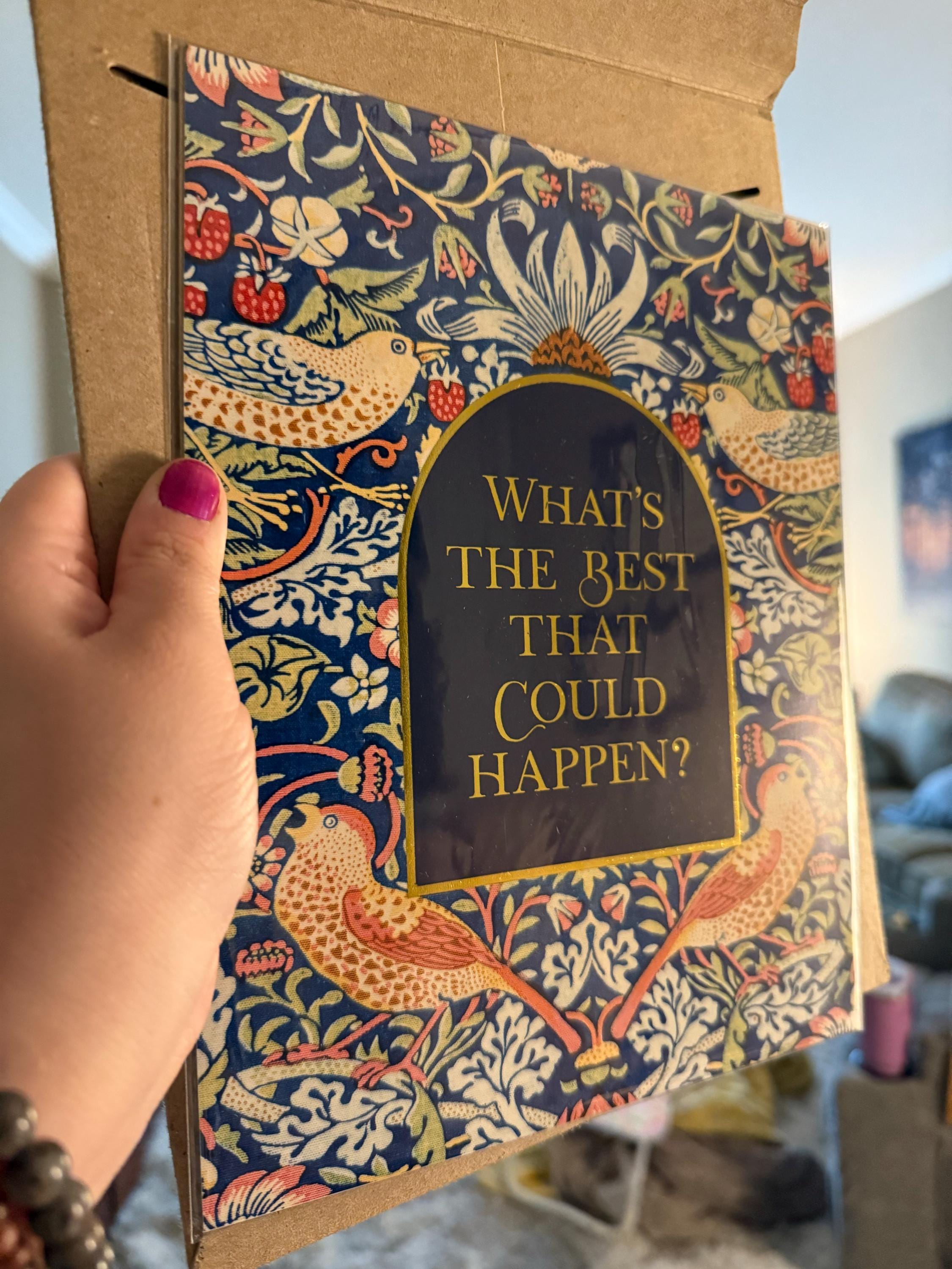 What's the Best that Could Happen, Gold Foil Print, Uplifting Wall Art, Aesthetic Room Decor for Office or Apartment, Encouraging Gift