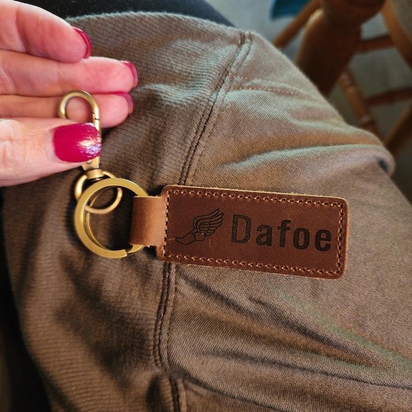 Personalized Leather Keychain, Customized Keychain, Custom Leather Key ...