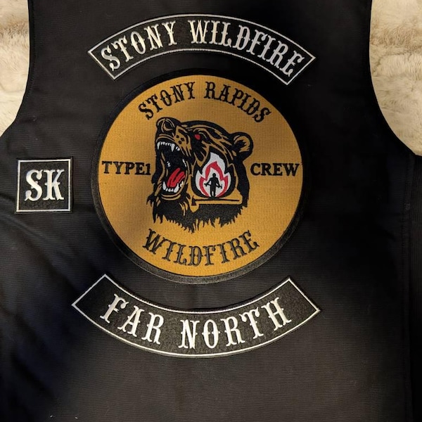Custom Biker Rocker Patch Set - Large Motorcycle Vest Back Patches ...
