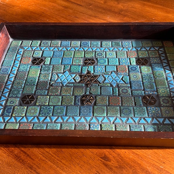 Ceramic Mosaic Tiles Turquoise Blue Green Mixed Boho Moroccan Tile ...