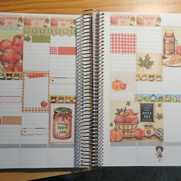 Printable FALL Planner Stickers, Weekly Stickers Kit, Big Happy Planner ...