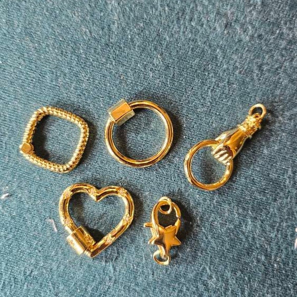 Gold CZ Fish Pendant Necklace