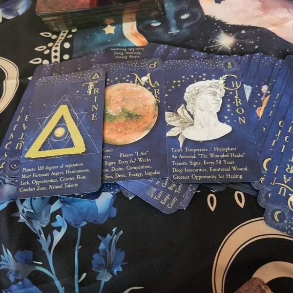 Celestial Fortune, Astrology Oracle Deck, Tarot Size Oracle Cards ...