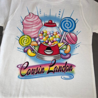 Personalized Rainbow Candy Machine T-shirt,circus Theme, Graphic Tee ...