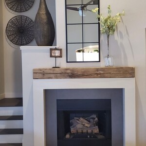 Fireplace Mantle, Reclaimed Wood, Rustic Decor, Resawn, Tung Oil Finish ...