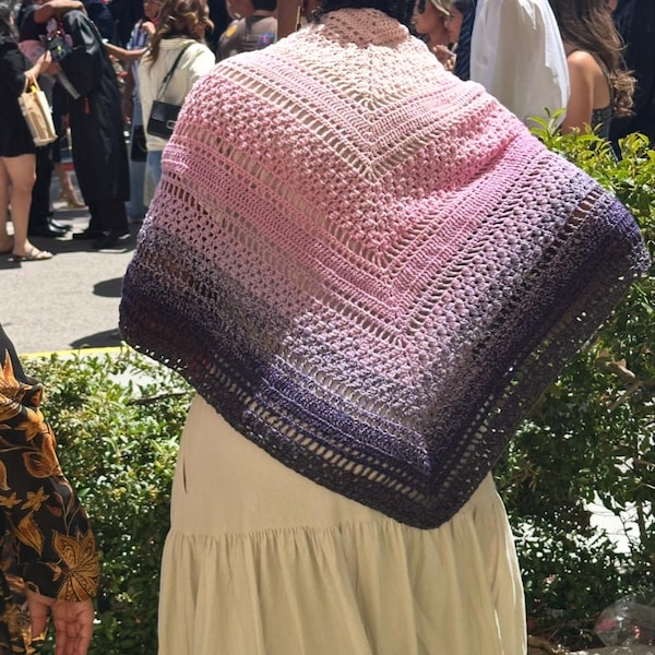 CROCHET PATTERN - Rose Sienna Triangle Shawl Written Pattern Instant ...