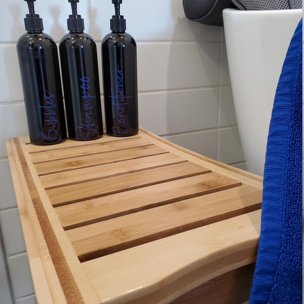 16 Oz Black Bathroom Bottles | Reusable Bottle | Bathroom Storage ...