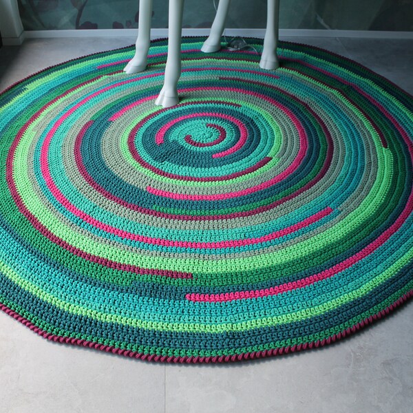 Round Rug/rugs/rug/floor Rugs/handmade Rug/carpet/wool Rug/alfombra ...