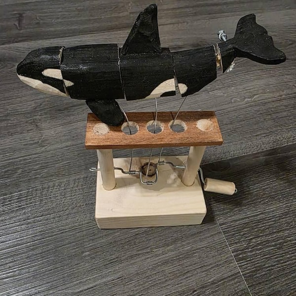Automaton Orca - Handmade Wooden Sculpture - Etsy
