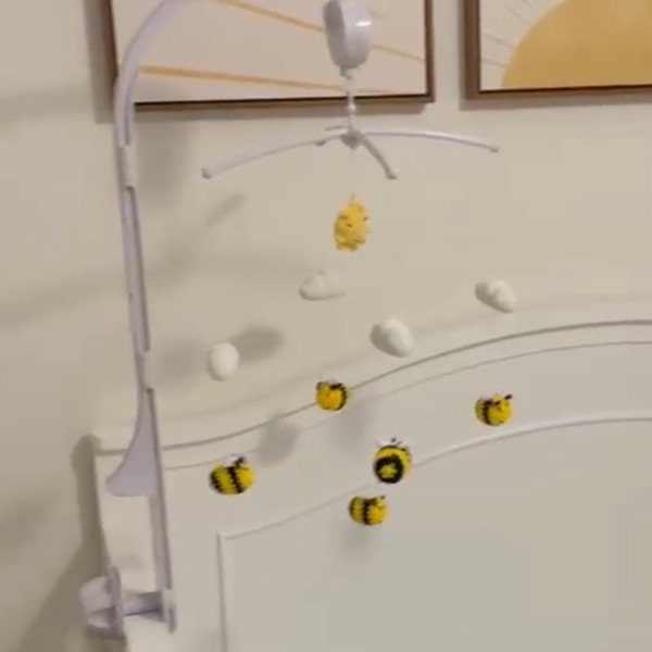 Handmade Crochet Bee & Honey Cot Nursery Mobile 🐝 🍯 main image 0