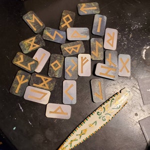 Runecaller Norse Rune Wand Volva Staff Distaff Asatru Altar | Etsy