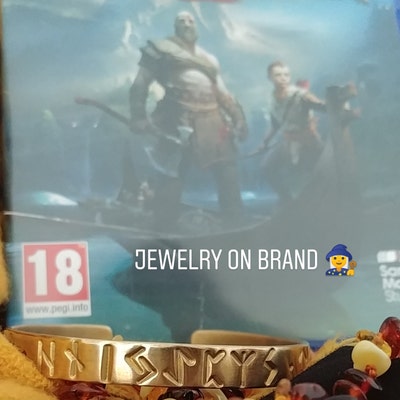 Cuff Rune Bracelet , Viking Stamped Armring, Viking Bangle, Aettir 24 ...