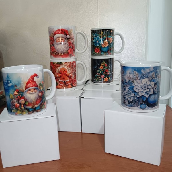 130 Cute Christmas Mug Wrap Bundle, Mug Wrap Sublimation Designs PNG ...