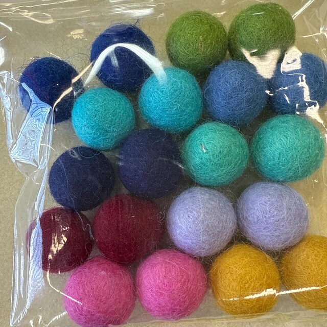 Felt Balls - Rainbow Pack - Sizes 1.0 Cm, 1.5 Cm, 2.0 Cm