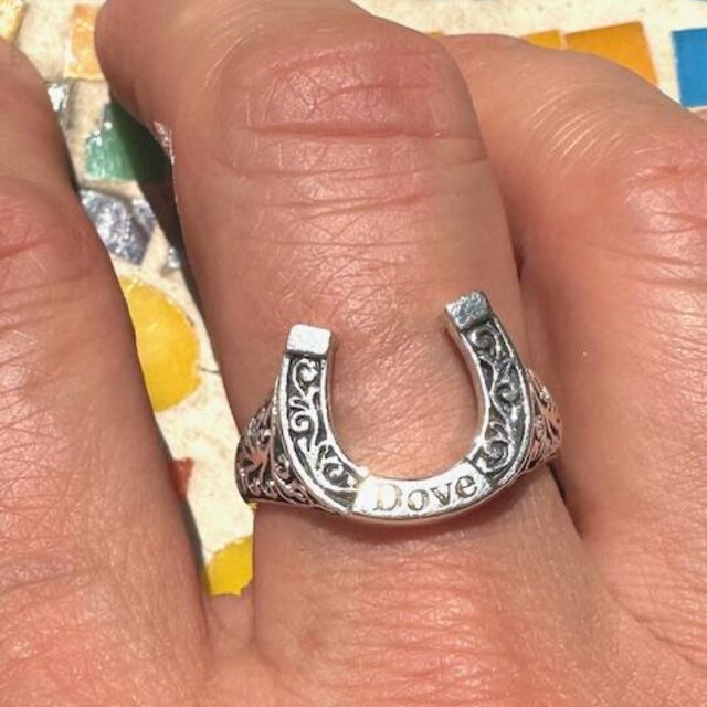 Horse Shoe Ring STERLING SILVER 925 Lucky Horseshoe Good