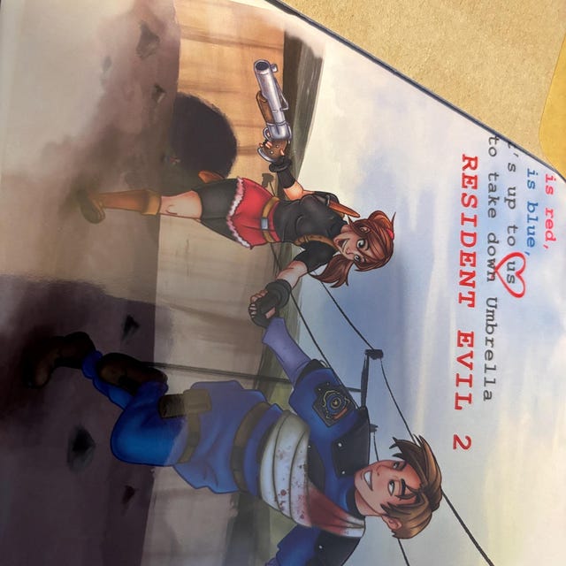 Resident Evil Valentine's Card: Leon & Claire Anniversary Card - Etsy