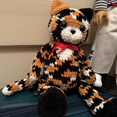Crochet Snow Leopard Plush Toy 12 Amigurumi Stuffed Plush Leopard Cute Plush Cat Toy Crochet ...