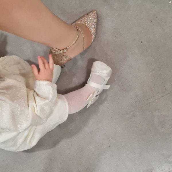 Cute Walk by Babyhug Party Wear Ballerina Studded Detailing  - Golden
