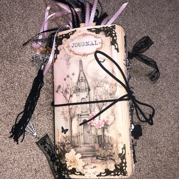 Pink Halloween, TN Size, Junk Journal, Kit, Travelers Notebook, Shabby ...