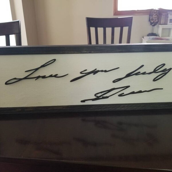 Your Handwriting, Actual Hand Writing Sign, Custom, Personalized, Wood ...