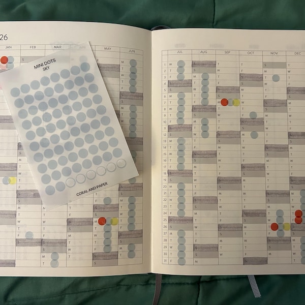 TRANSPARENT MINI DOTS - Minimal & Functional Planner Stickers | Dots ...