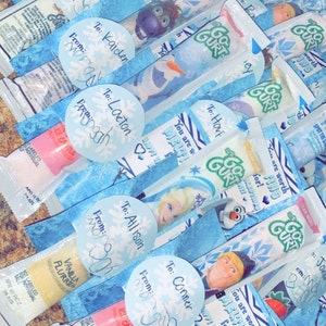 frozen water bottle labels birthday party instant download