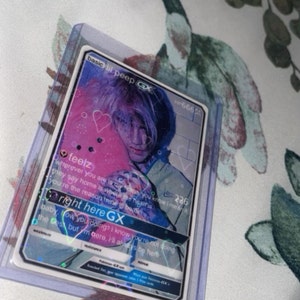 Lil Peep Custom Holographic Pokmon GX Cards - Etsy