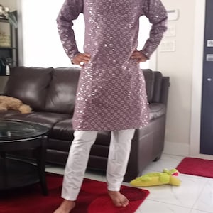 Light Purple Traditional Chikankari mans kurta Bollywood Style Kurta Men Party Wear man stuff Soft Cotton Kurta Wear Festival Kurta ACP