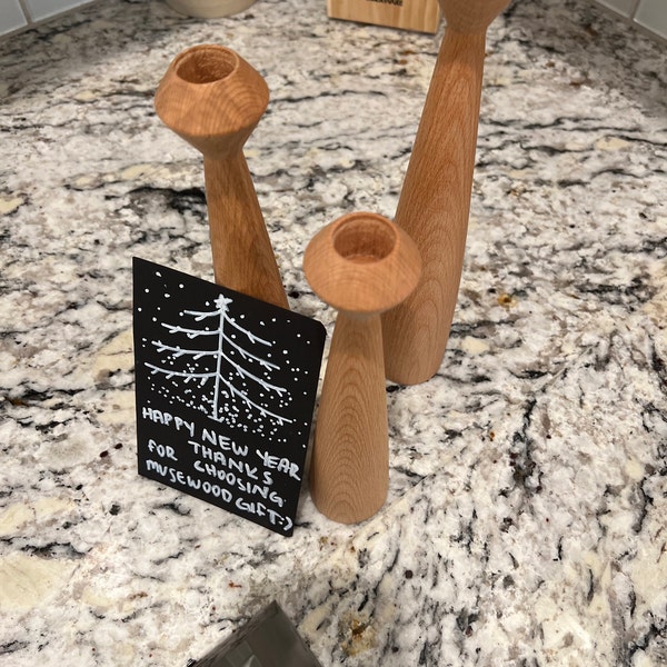 Handmade Wooden Candle Holder Set, Modern Home Decor, Candle Holder for ...