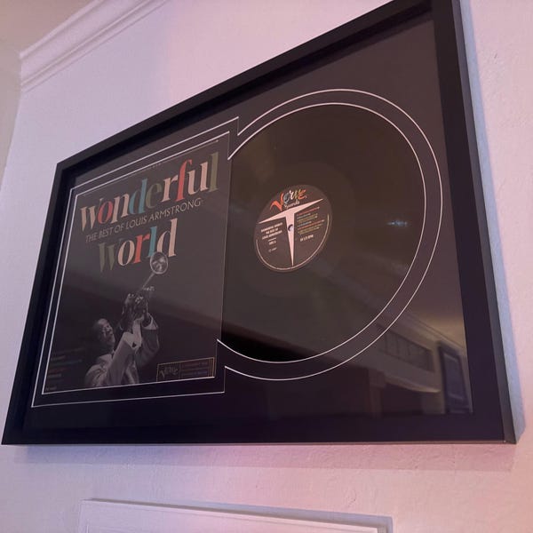Jukebox Frame Jukebox-style Vinyl Record Frame With Double Matting Displays Album ...