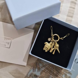 Review photo by Sophie for Custom Initial Necklace with Birthstone & Seahorse