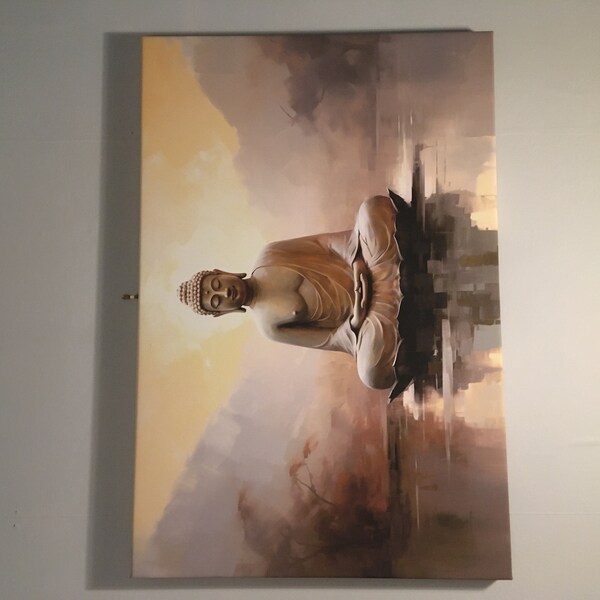 Canvas Wall Art Print of Cream Roses in Pastel Tones Elegant, Textured