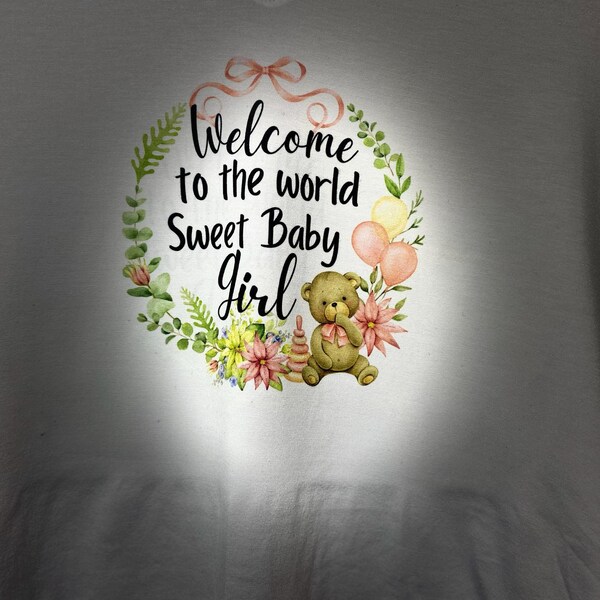 Baby Girl PNG, Welcome to the World, Baby Girl Sublimation Designs