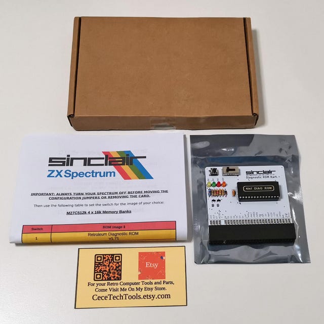 ZX Spectrum 16k 48k 128k +2 +3 Diagnostic Test Cartridge